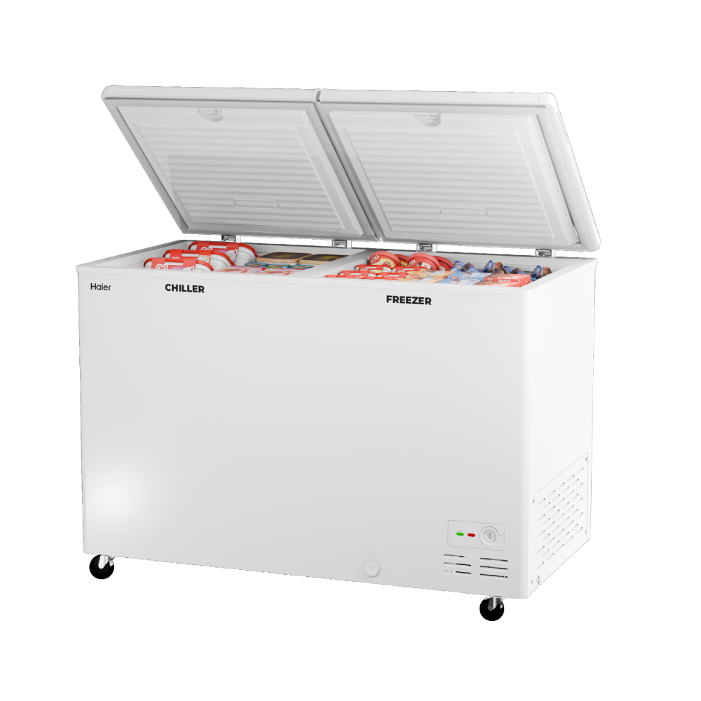 Haier Deep Freezer 550L Combo Chest,  Dual Compartment (White)